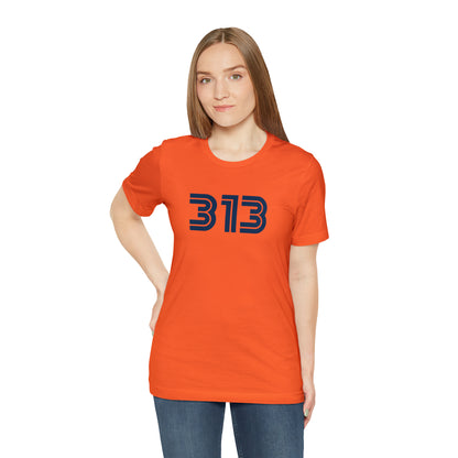 Detroit '313' T-Shirt (1970s Audiophile Font) | Unisex Standard Fit