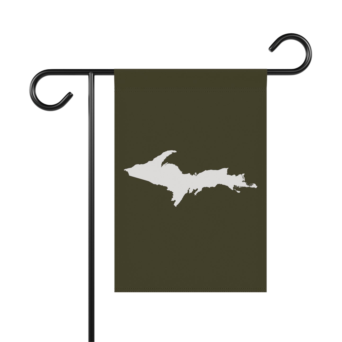 Michigan Upper Peninsula Home & Garden Flag (w/ UP Outline) | Military Green