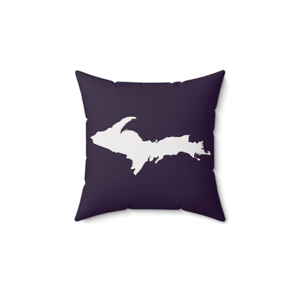 Michigan Upper Peninsula Accent Pillow (w/ UP Outline) | Blackcurrant