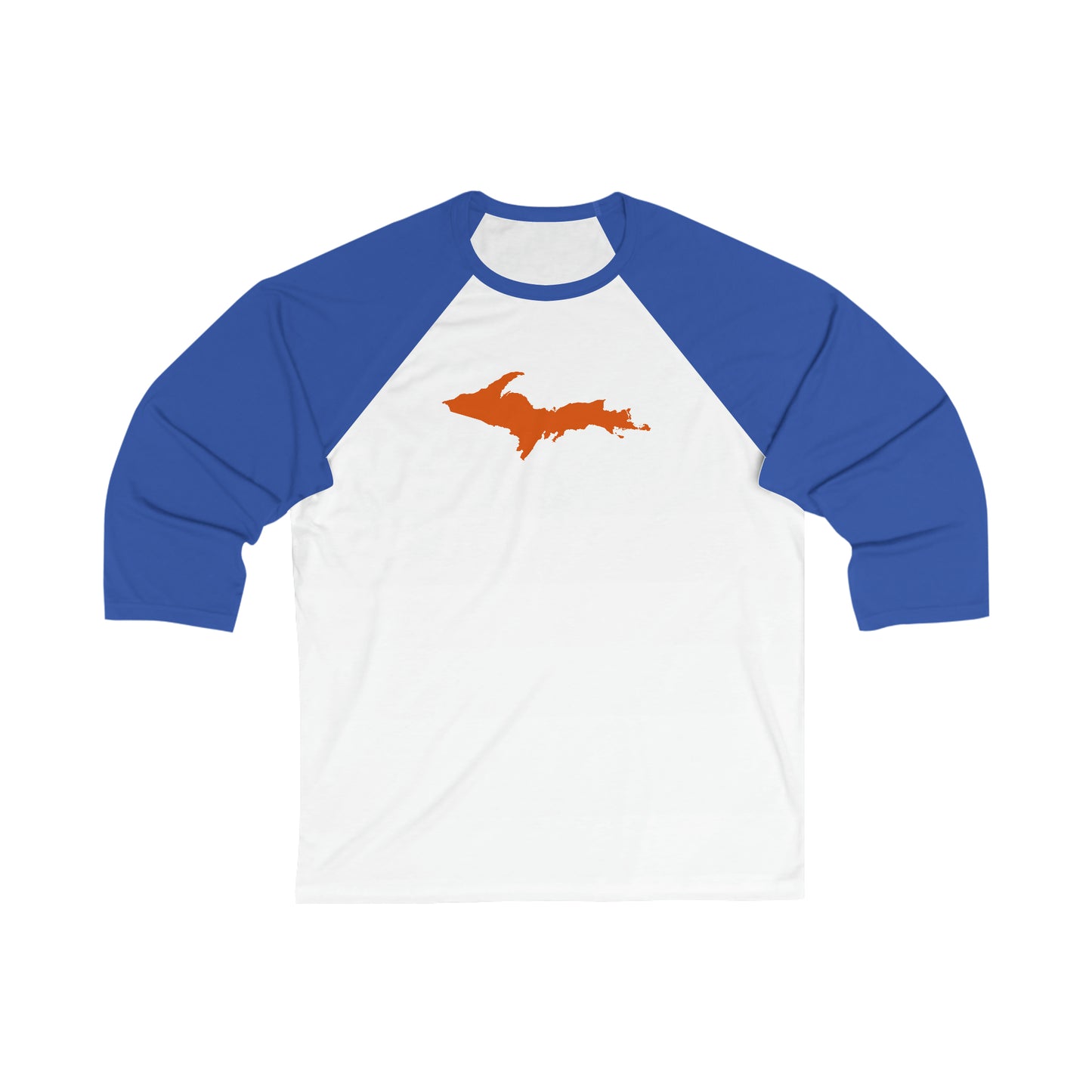 Michigan UP Peninsula T-Shirt (w/ Orange UP Outline) | 3/4 Sleeve Baseball