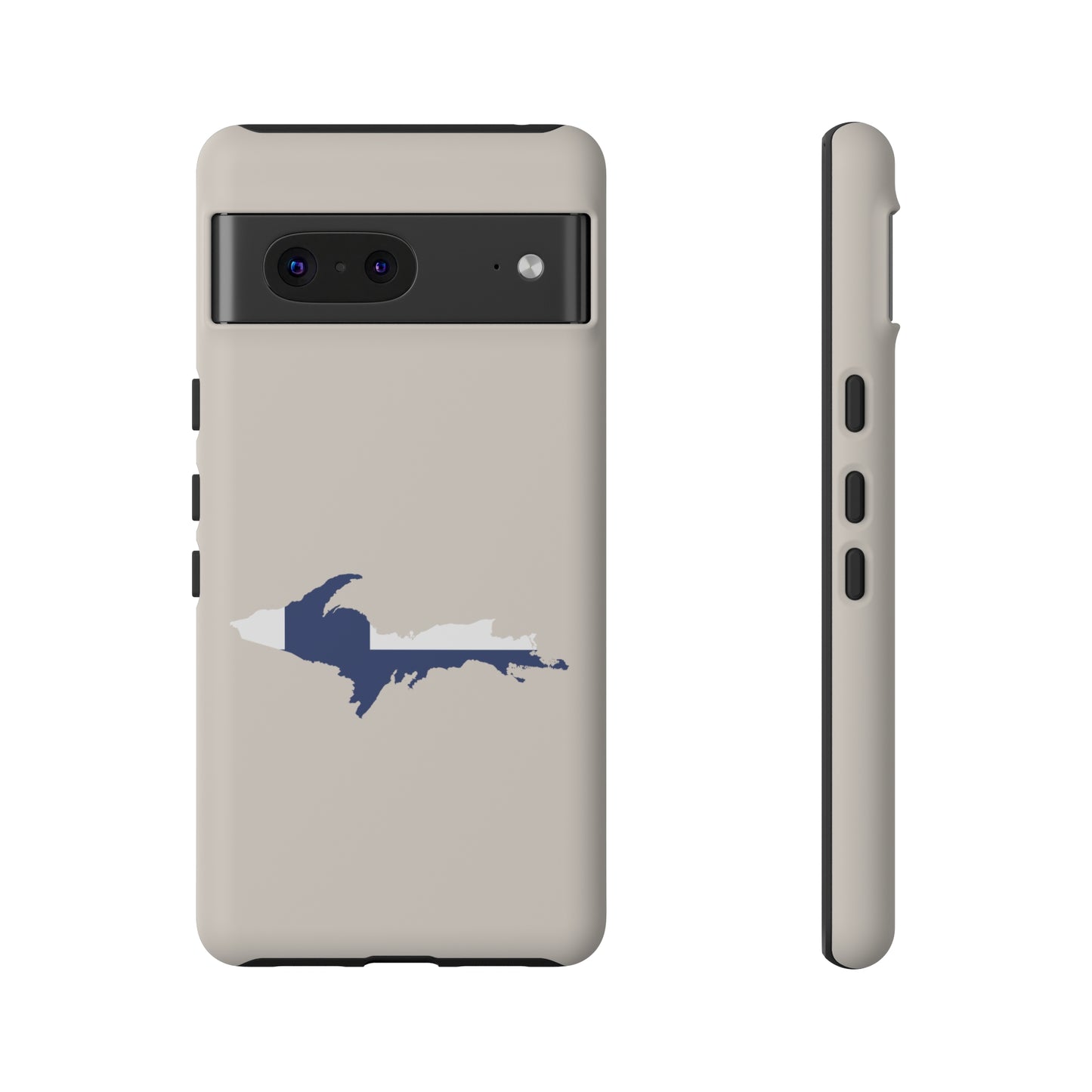 Michigan Upper Peninsula Tough Phone Case (w/ UP Finland Flag Outline) | Samsung & Pixel Android