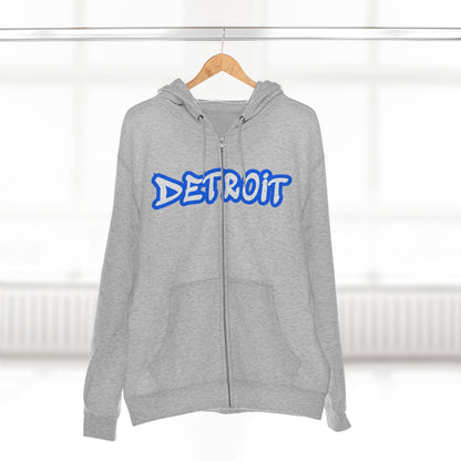 Detroit' Hoodie (Motor Town Blue Tag Font) | Unisex Full Zip