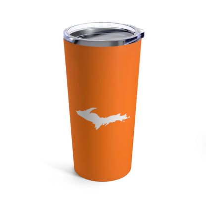 Michigan Upper Peninsula Tumbler (w/ UP Outline) | Safety Orange - 20oz