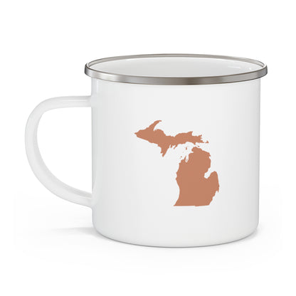 Michigan Camping Mug (w/ Copper MI Outline) | 12oz