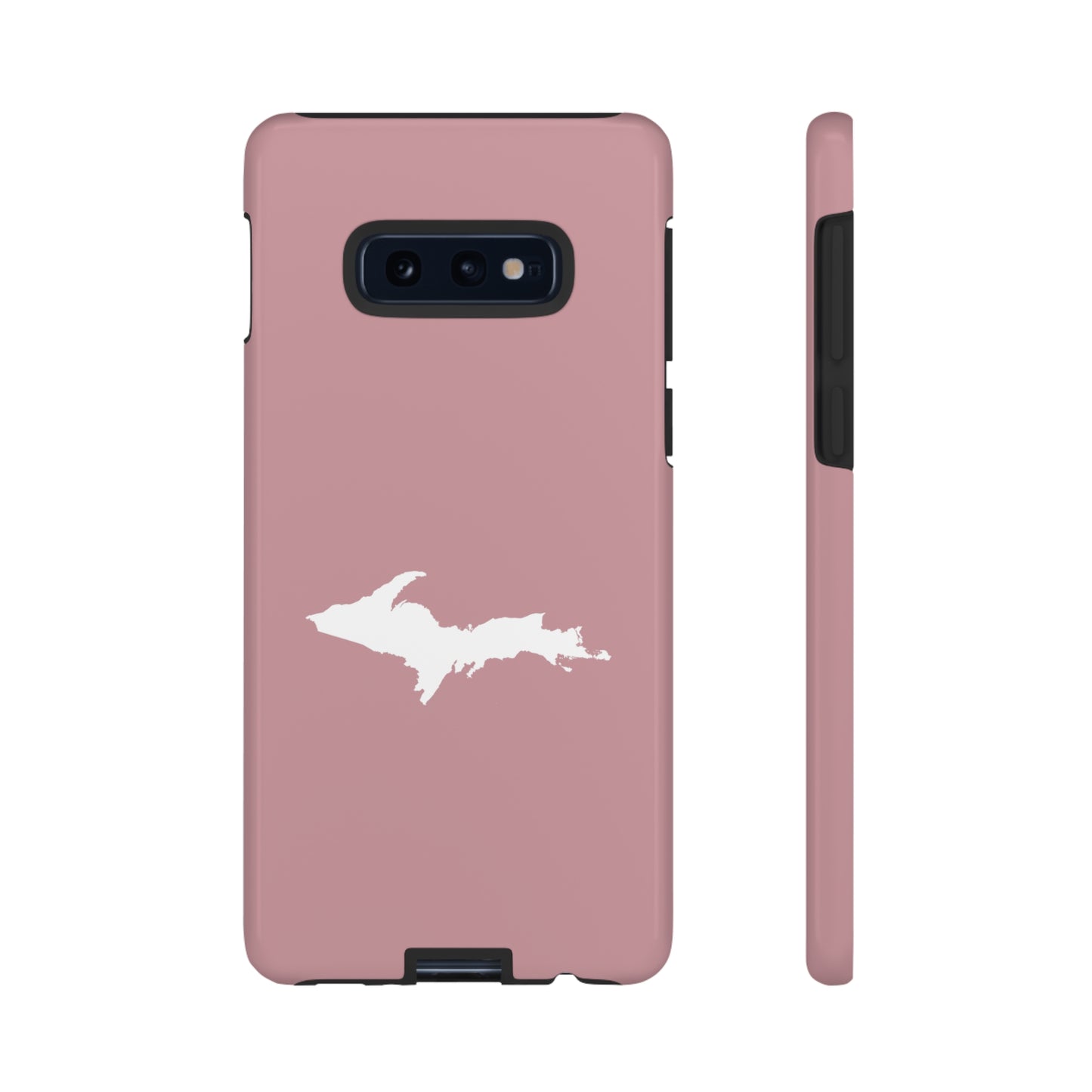 Michigan Upper Peninsula Tough Phone Case (Cherry Blossom Color w/ UP Outline) | Samsung & Pixel Android