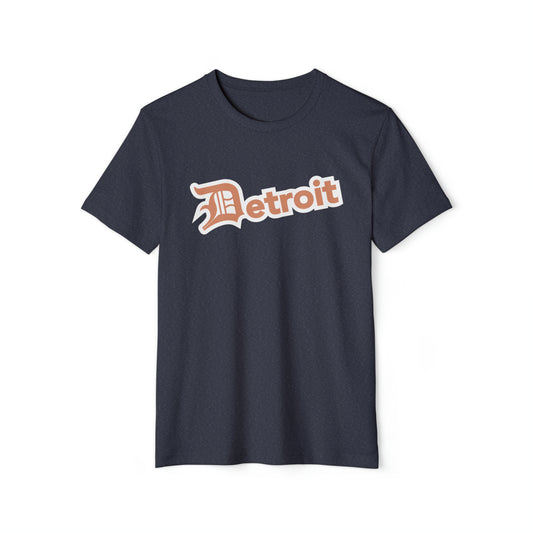 'Detroit' T-Shirt (Copper Old English 'D') | Unisex Recycled Organic