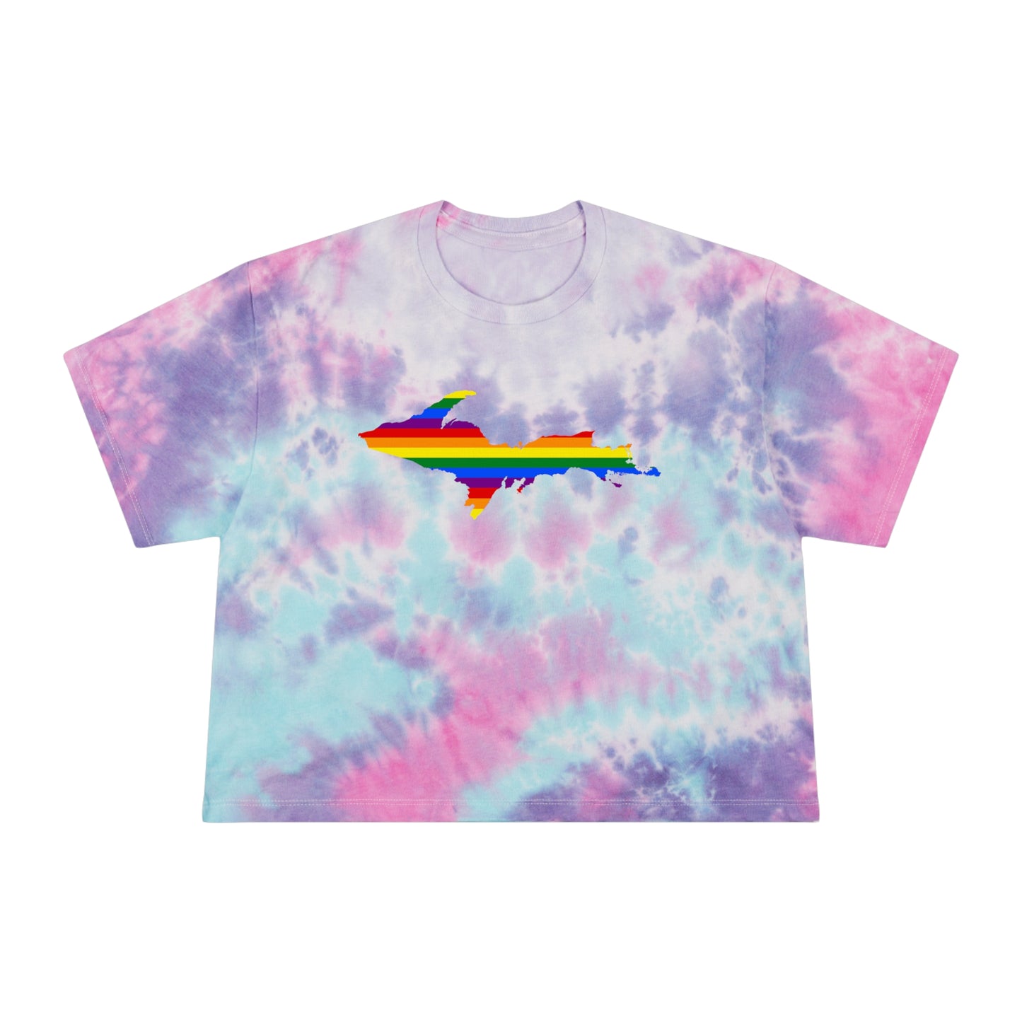 Michigan Upper Peninsula Crop Top (w/ UP Pride Flag) | Tie-Dye