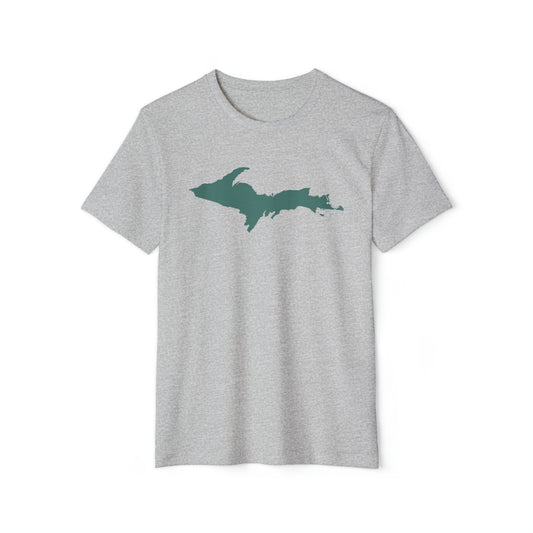 Michigan Upper Peninsula T-Shirt (w/ Copper Green UP Outline) | Unisex Recycled Organic