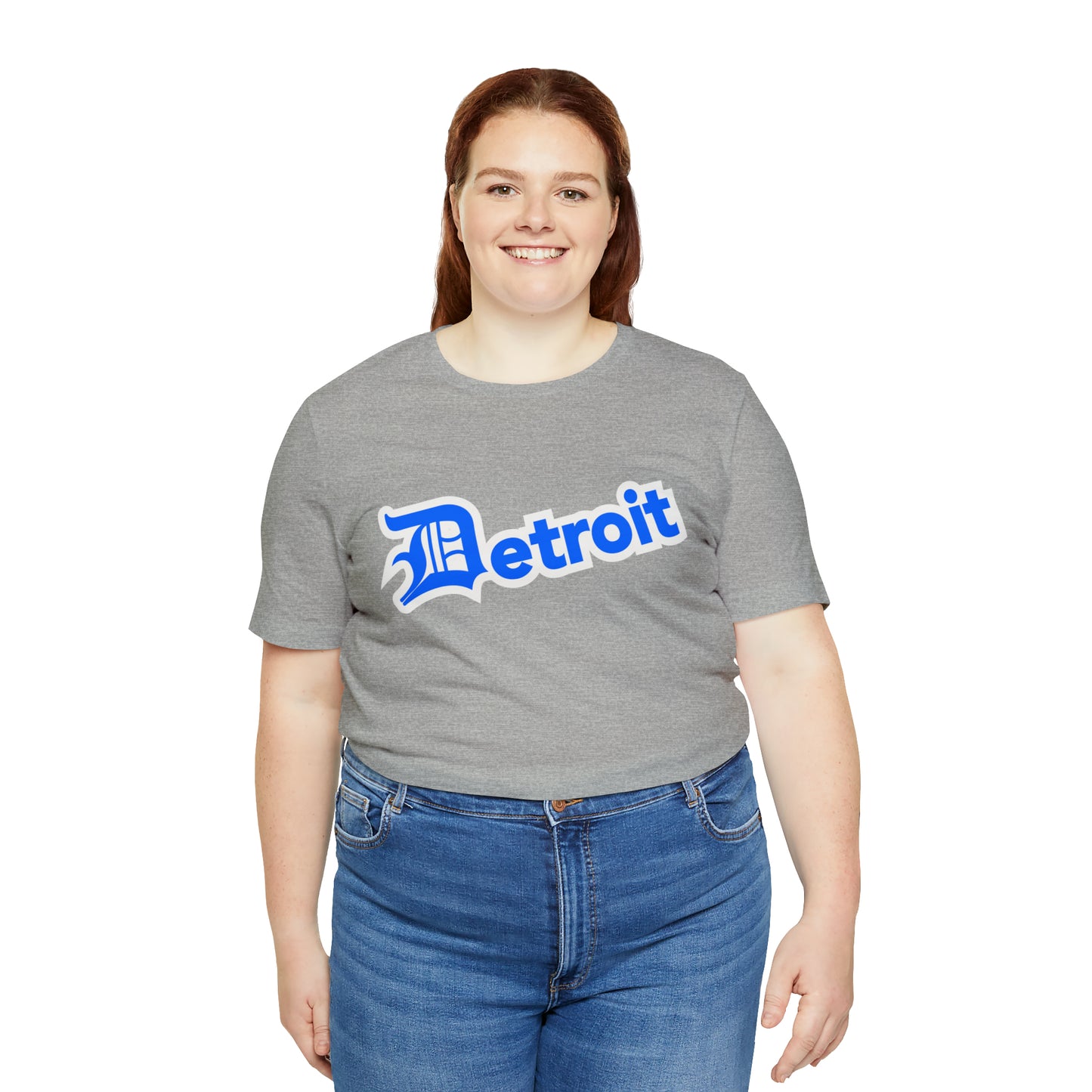 'Detroit' T-Shirt (MotorTown Blue w/ Old English 'D') | Unisex Standard