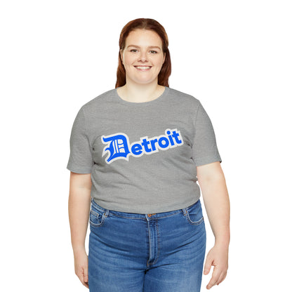 'Detroit' T-Shirt (MotorTown Blue w/ Old English 'D') | Unisex Standard