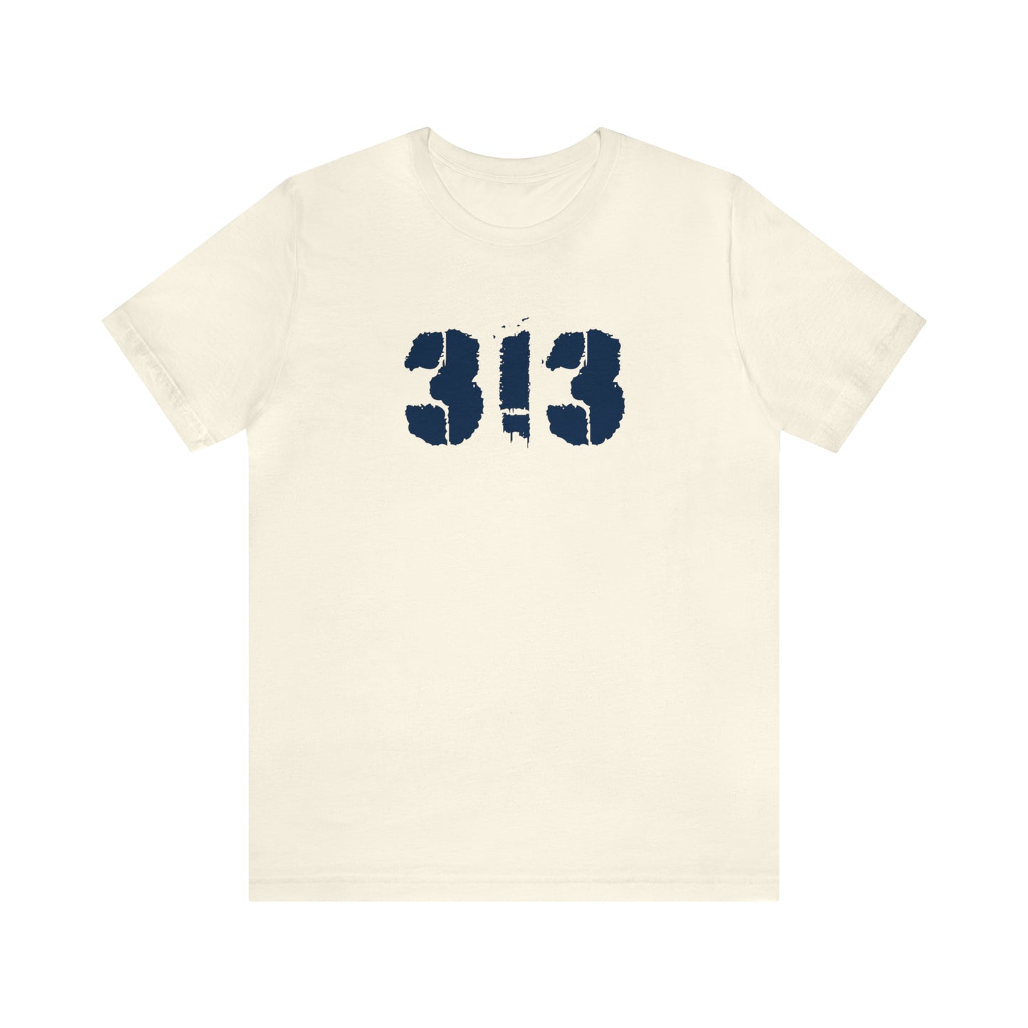 Detroit '313' T-Shirt (Spray Stencil Font) | Unisex Standard Fit