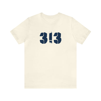 Detroit '313' T-Shirt (Spray Stencil Font) | Unisex Standard Fit