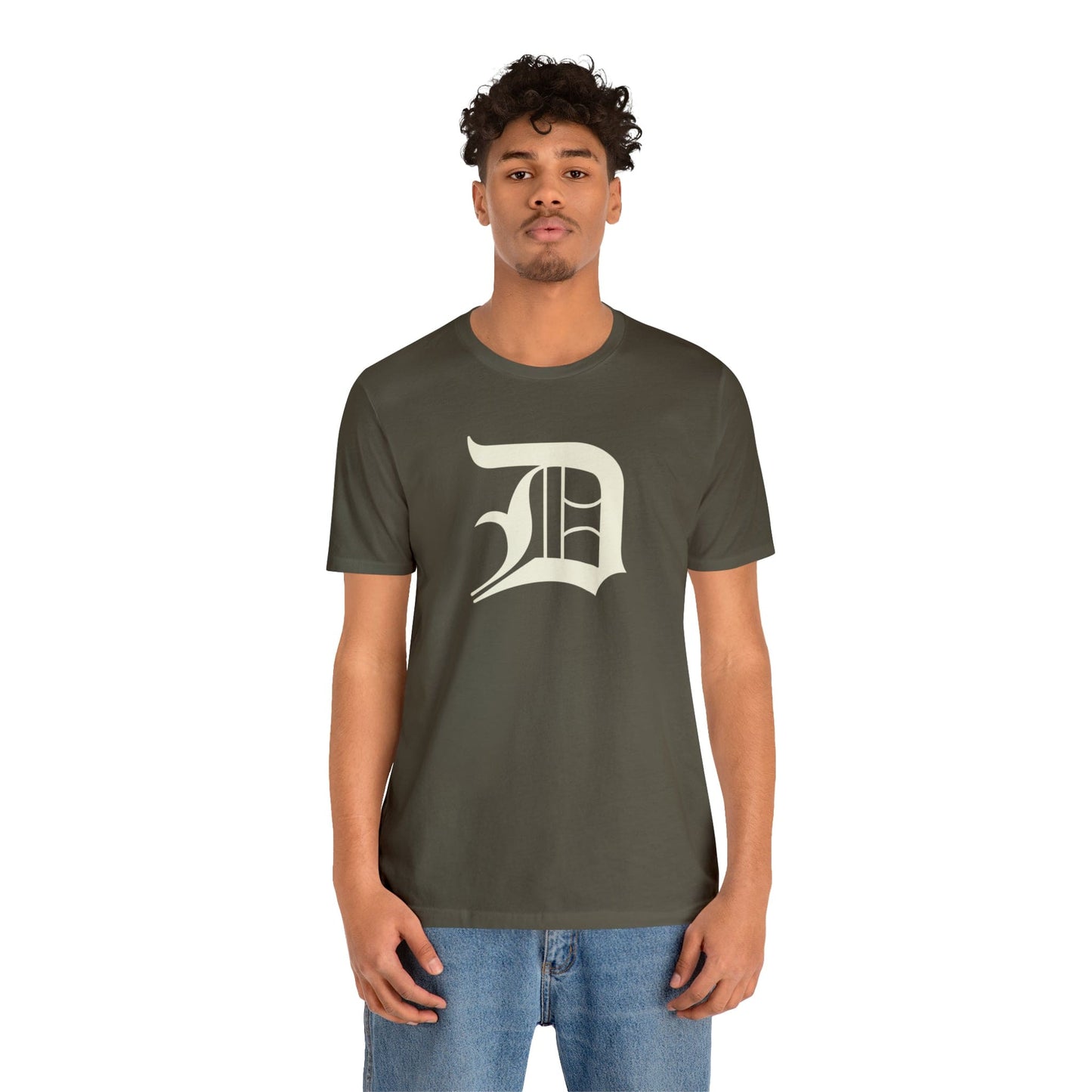 Detroit 'Old English D' T-Shirt (Ivory White) | Unisex Standard