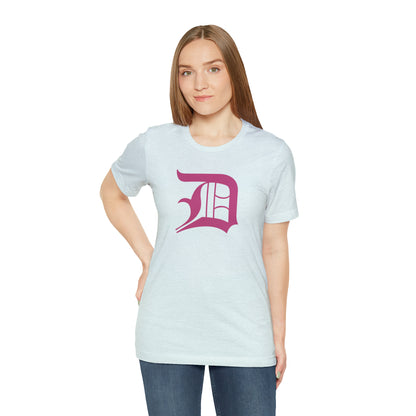 Detroit 'Old English D' T-Shirt (Apple Blossom Pink) | Unisex Standard