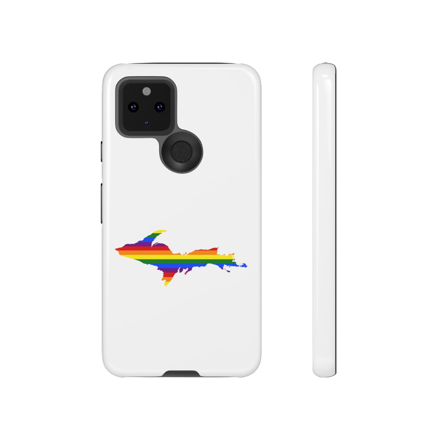 Michigan Upper Peninsula Tough Phone Case (w/ UP Pride Flag Outline) | Samsung & Pixel Android