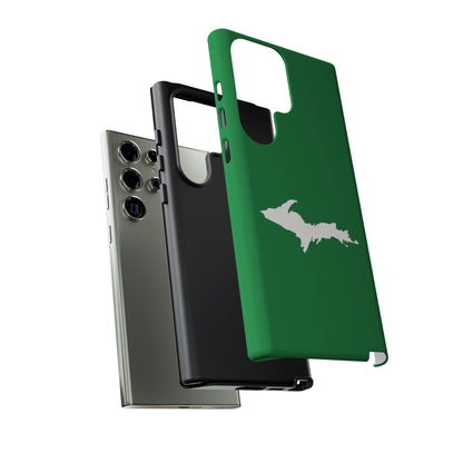 Michigan Upper Peninsula Tough Phone Case (Mackinac Bridge Green w/ UP Outline) | Samsung & Pixel Android