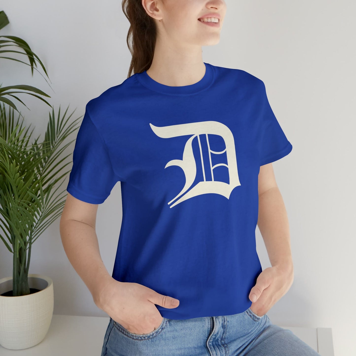 Detroit 'Old English D' T-Shirt (Ivory White) | Unisex Standard