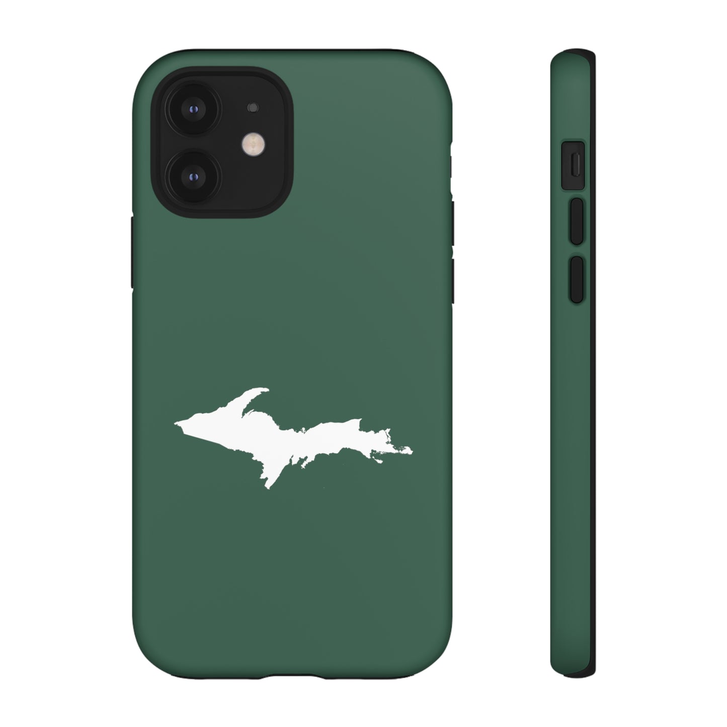 Michigan Upper Peninsula Tough Phone Case (Ginger Ale Green w/ UP Outline) | Apple iPhone