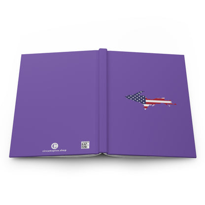 Michigan Upper Peninsula Hardcover Journal (w/ UP USA Flag) | Ruled - Lake Iris