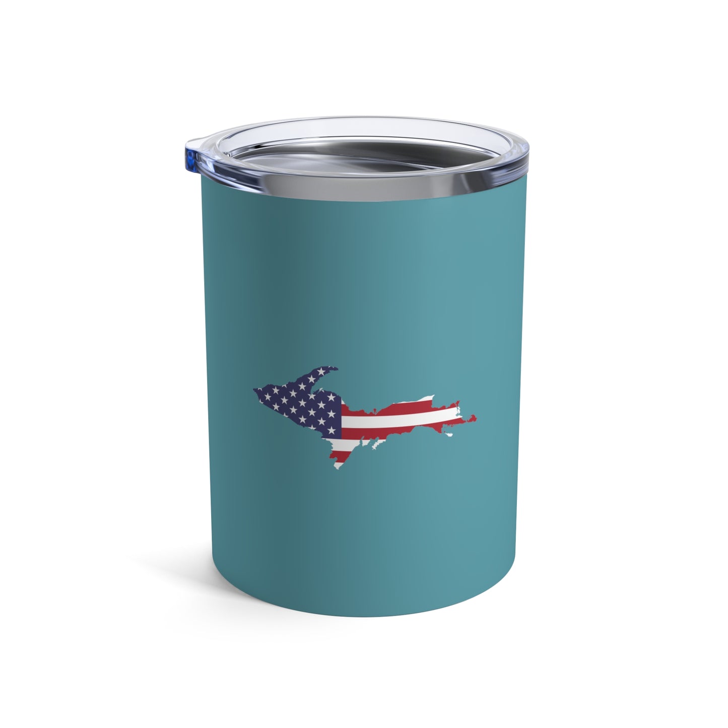 Michigan Upper Peninsula Tumbler (w/ UP USA Flag) | Lake Huron Blue - 10oz