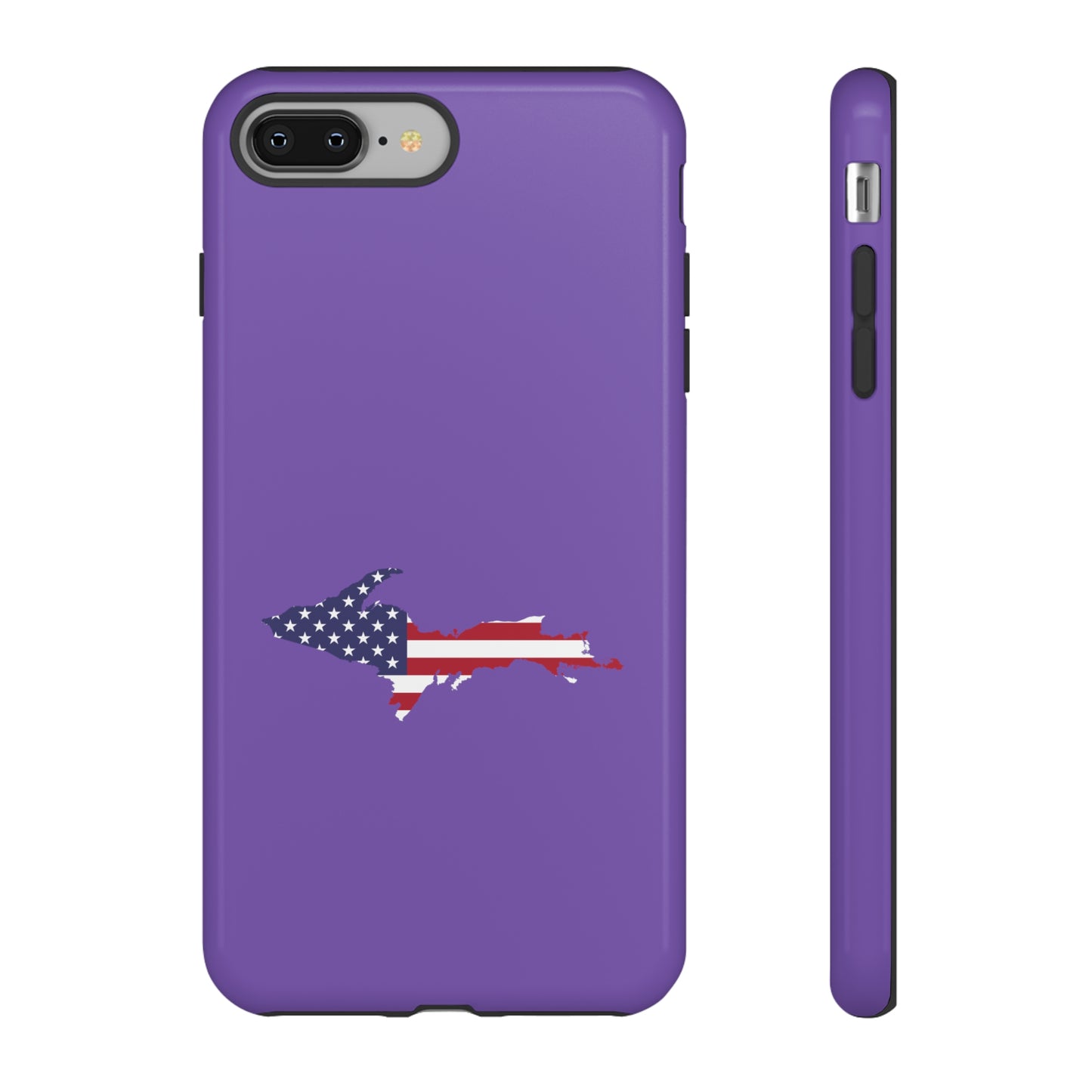 Michigan Upper Peninsula Tough Phone Case (Lake Iris w/ UP USA Flag Outline) | Apple iPhone