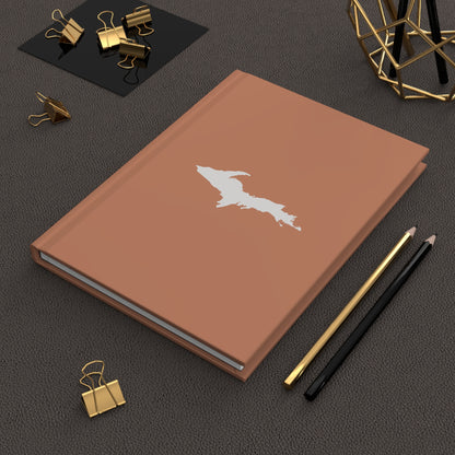 Michigan Upper Peninsula Hardcover Journal (Copper Color w/ UP Outline) | Ruled - 150pgs