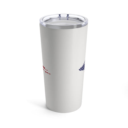 Michigan Upper Peninsula Tumbler (w/ UP USA Flag) | Birch Bark White - 20oz