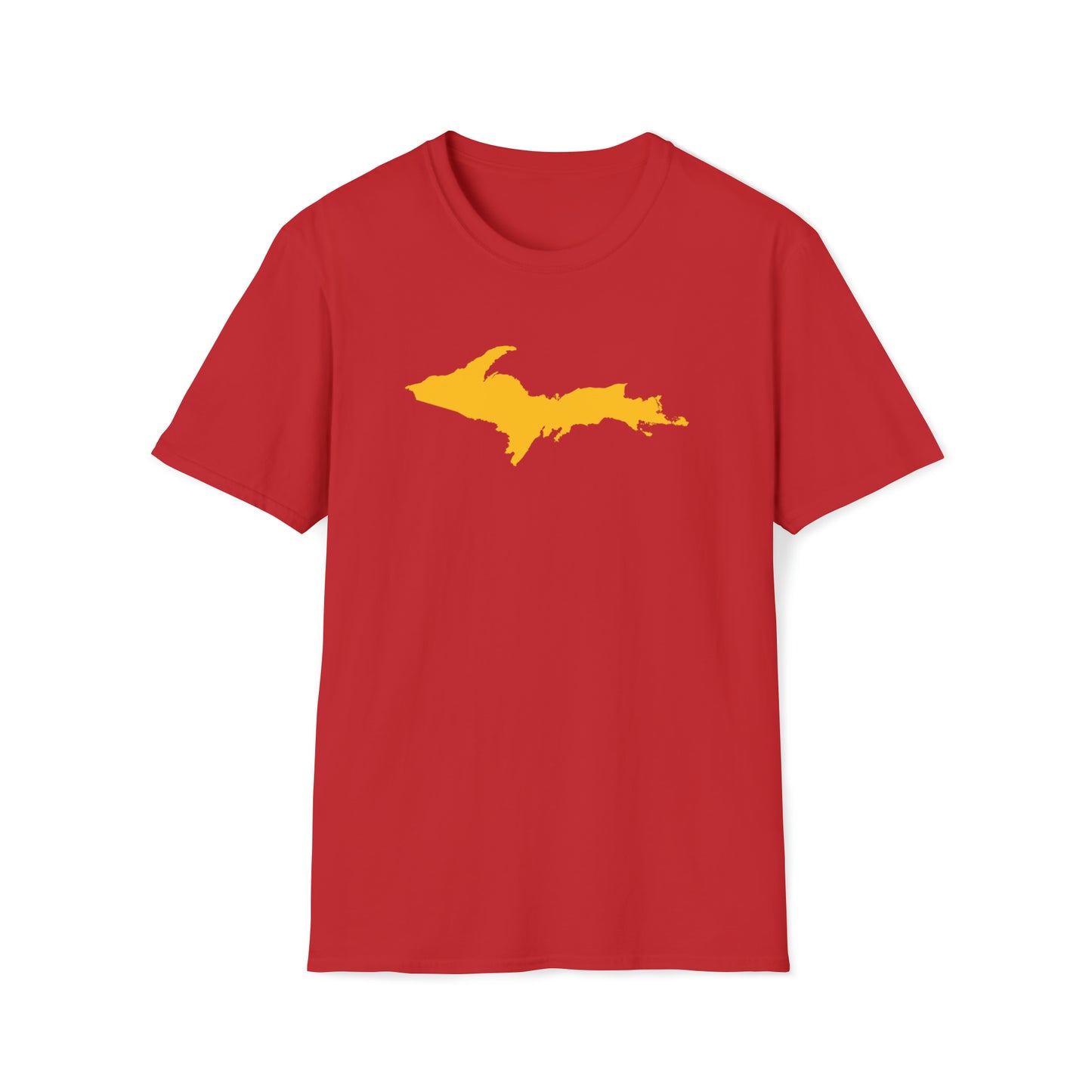 Michigan Upper Peninsula T-Shirt (w/ Gold UP Outline) | Unisex Budget