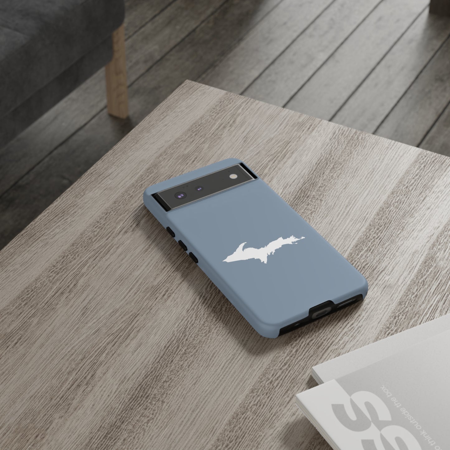 Michigan Upper Peninsula Tough Phone Case (B-24 Liberator Grey w/ UP Outline) | Samsung & Pixel Android