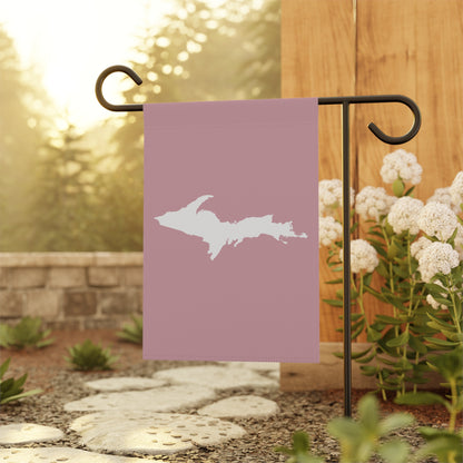 Michigan Upper Peninsula Home & Garden Flag (w/ UP Outline) | Cherry Blossom Pink