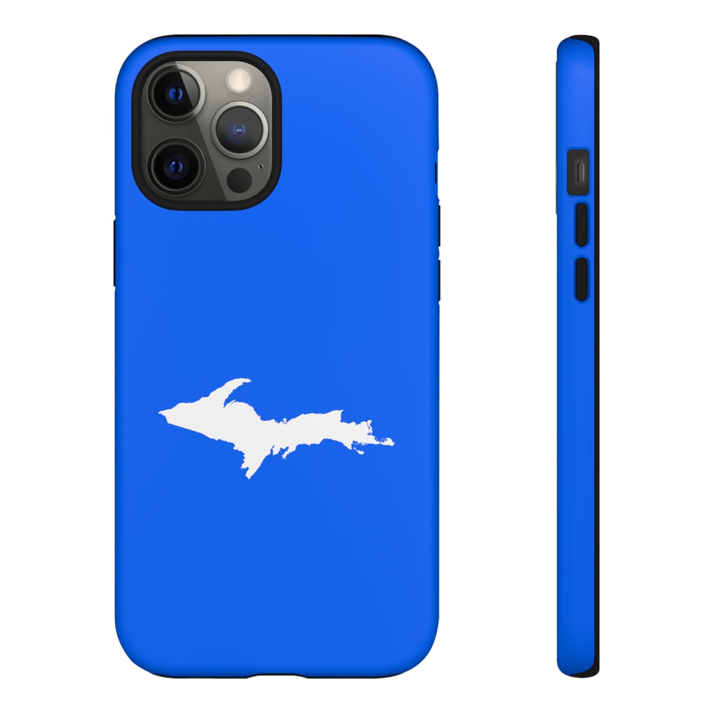 Michigan Upper Peninsula Tough Phone Case (Motor Town Blue w/ UP Outline) | Apple iPhone