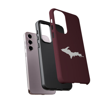 Michigan Upper Peninsula Tough Phone Case (Pinot Red w/ UP Outline) | Samsung & Pixel Android