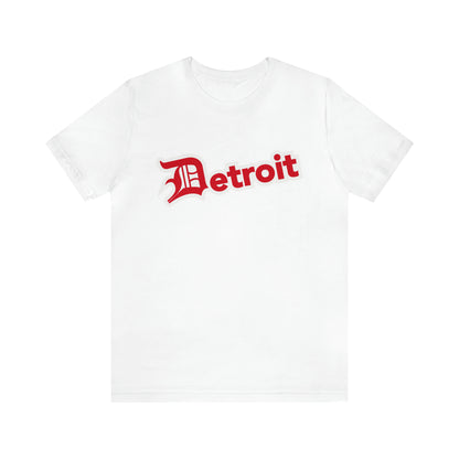 'Detroit' T-Shirt (Aliform Red w/ Old English 'D') | Unisex Standard