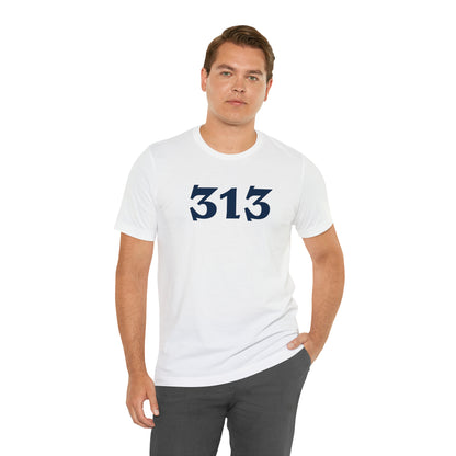 Detroit '313' T-Shirt (Angry Serif Font) | Unisex Standard Fit