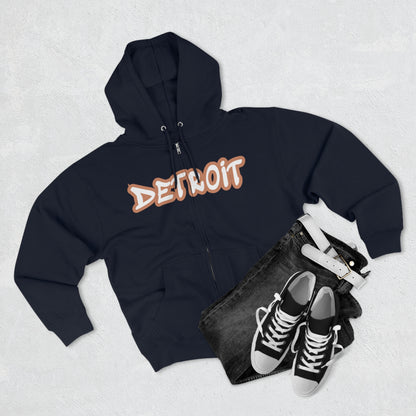 'Detroit' Hoodie (Copper Tag Font) | Unisex Full Zip