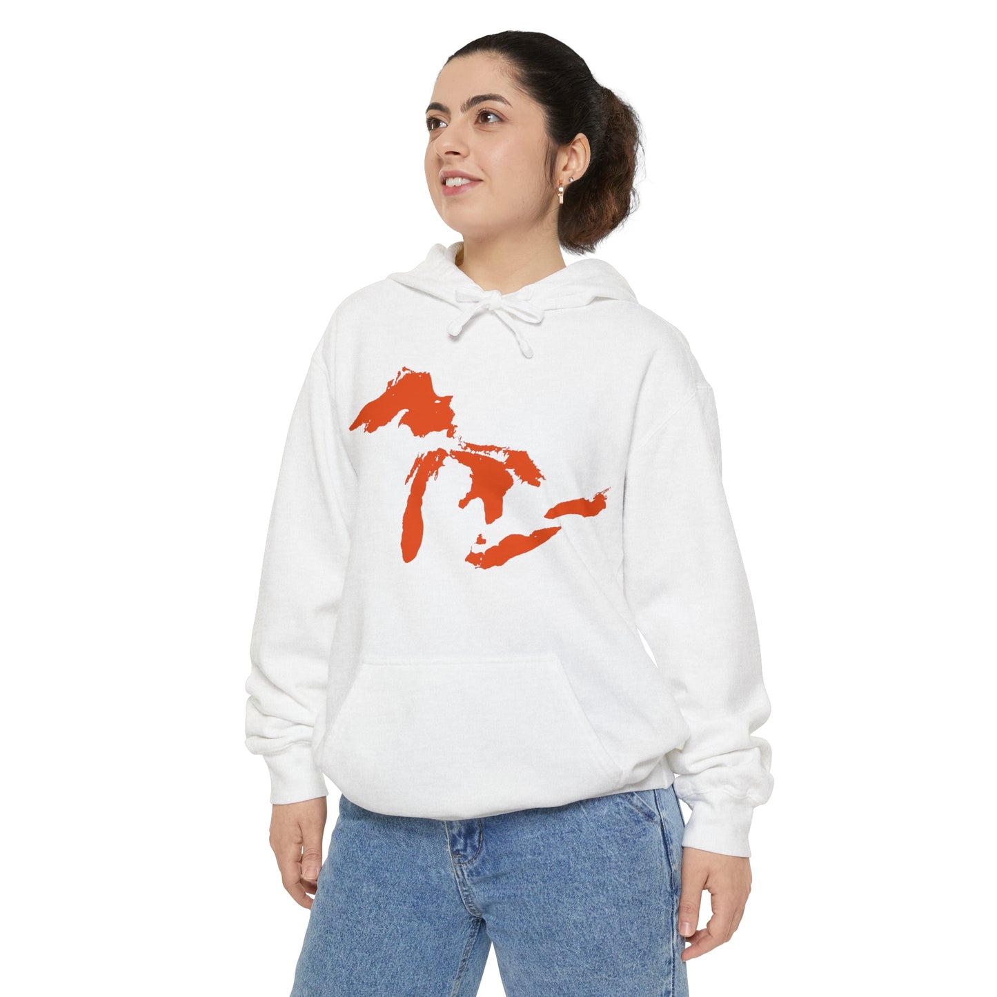 Great Lakes Hoodie (Maple Leaf Orange) | Unisex Garment-Dyed