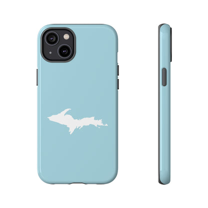 Michigan Upper Peninsula Tough Phone Case ('58 Caddie Blue w/ UP Outline) | Apple iPhone