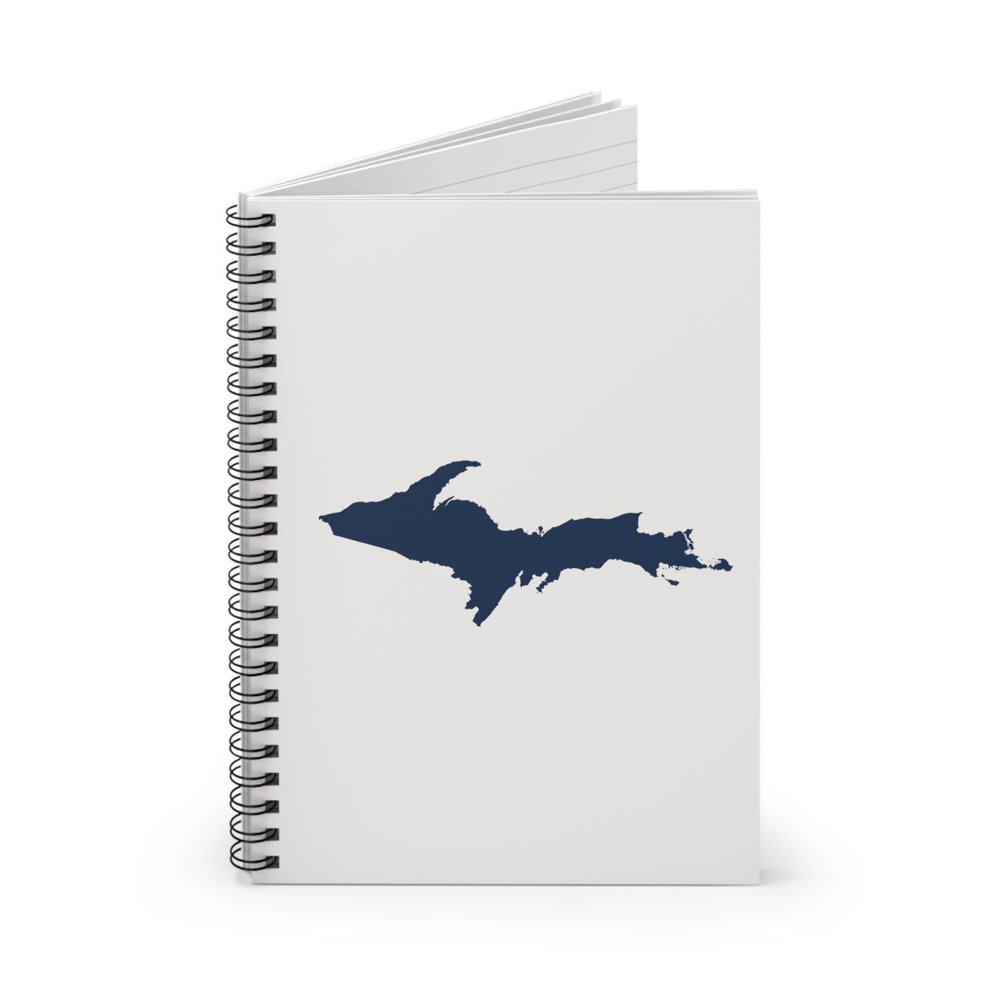 Michigan Upper Peninsula Spiral Notebook (w/ UP Outline) | Birch Bark White