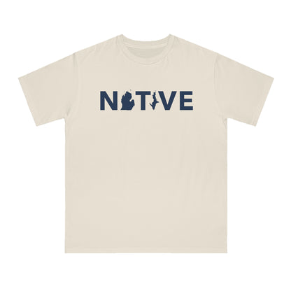 Michigan 'Native' T-Shirt (Geometric Sans Font) | Unisex Organic