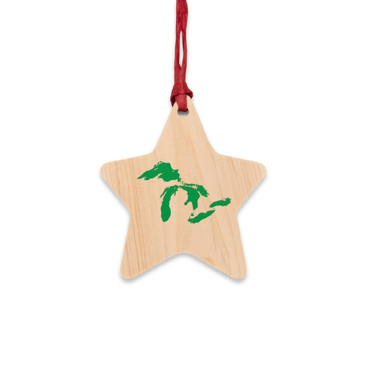 Great Lakes Christmas Ornament | Wooden - Shamrock Green