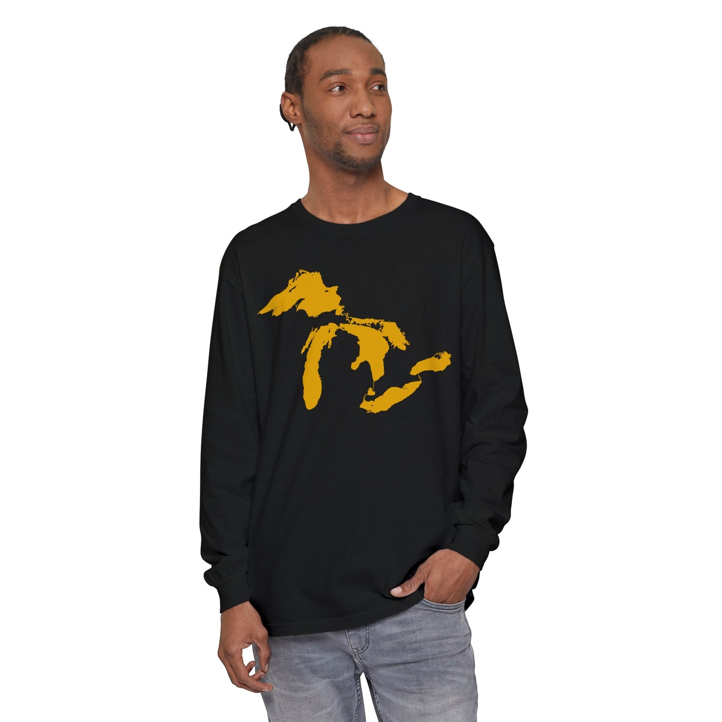 Great Lakes Garment-Dyed T-Shirt | Unisex Long Sleeve - Gold