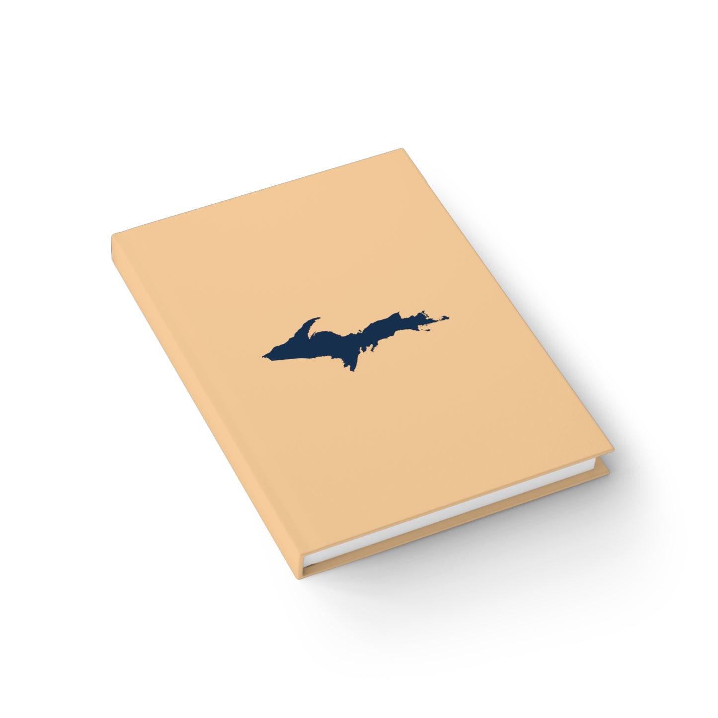 Michigan Upper Peninsula Blank Sketchbook (w/ UP Outline) | Pale Apricot