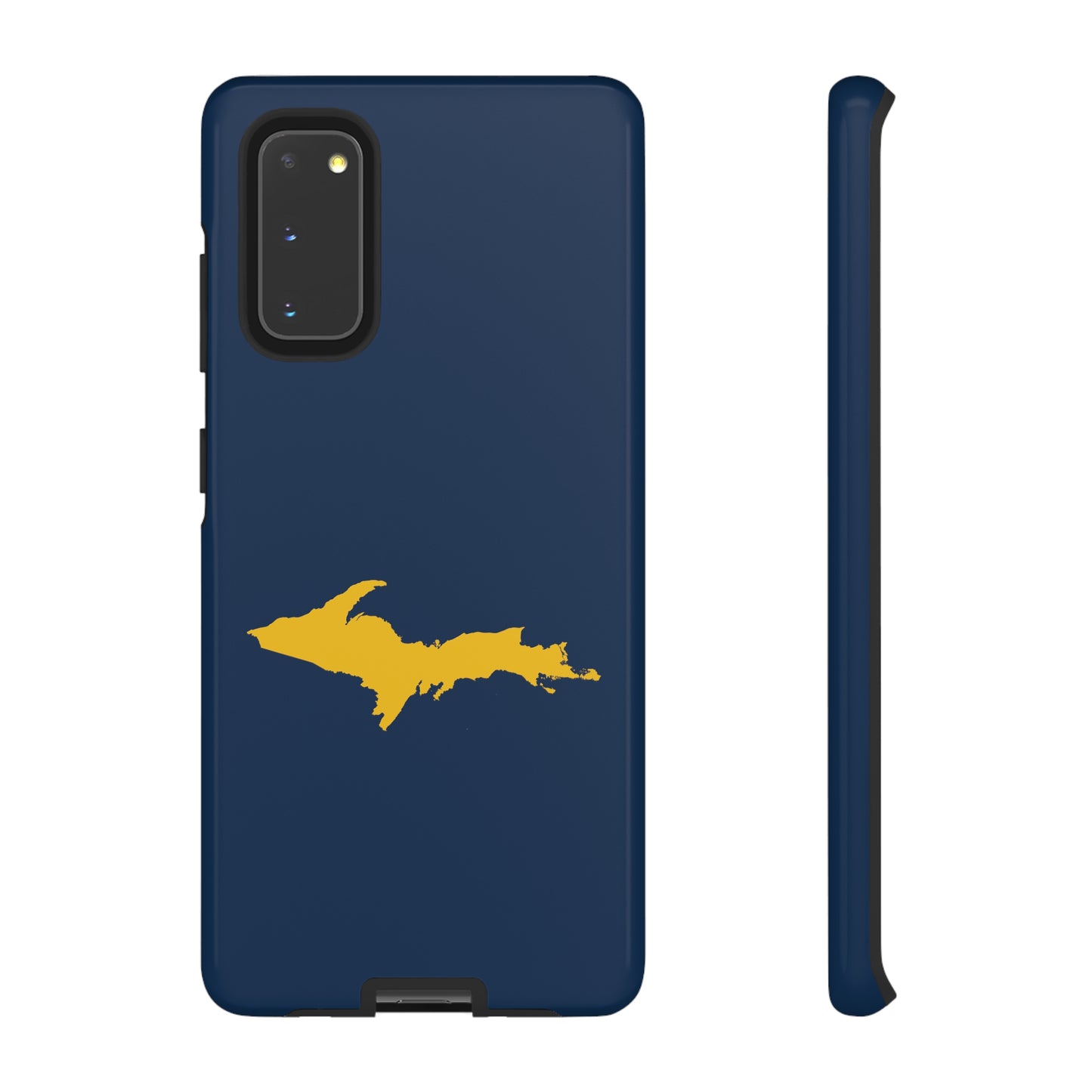 Michigan Upper Peninsula Tough Phone Case (Navy w/ Gold UP Outline) | Samsung & Pixel Android