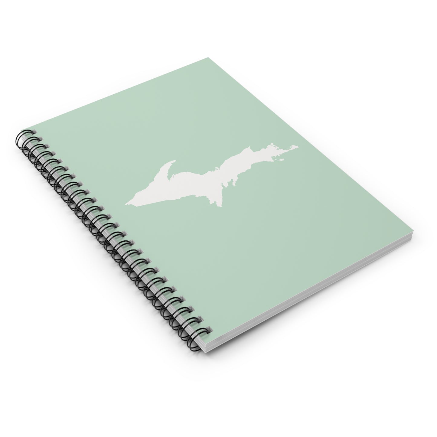 Michigan Upper Peninsula Spiral Notebook (w/ UP Outline) | Sea Green