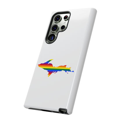 Michigan Upper Peninsula Tough Phone Case (w/ UP Pride Flag Outline) | Samsung & Pixel Android