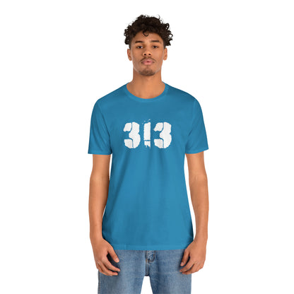 Detroit '313' T-Shirt (Spray Stencil Font) | Unisex Standard Fit