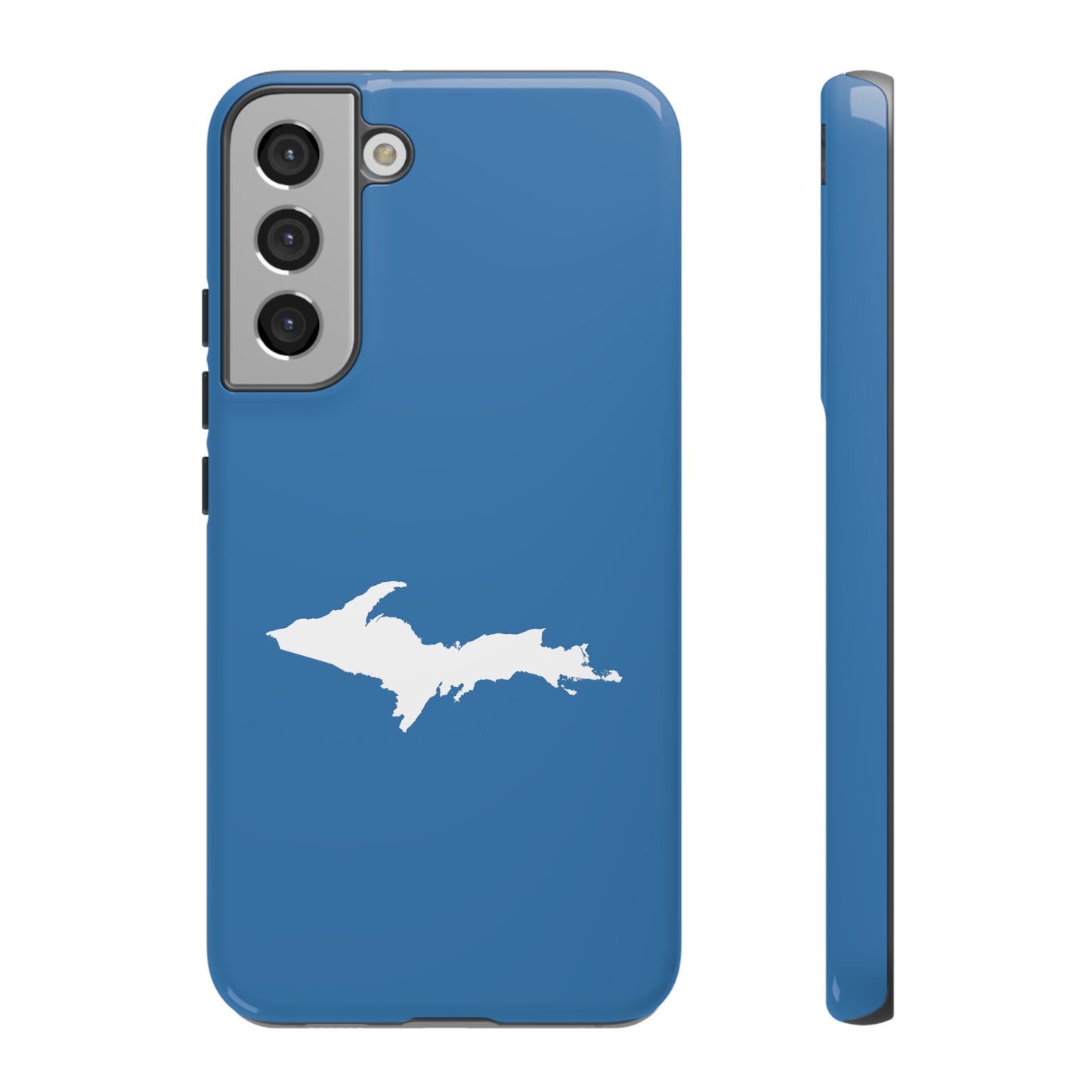 Michigan Upper Peninsula Tough Phone Case (Lake Superior Blue w/ UP Outline) | Samsung & Pixel Android