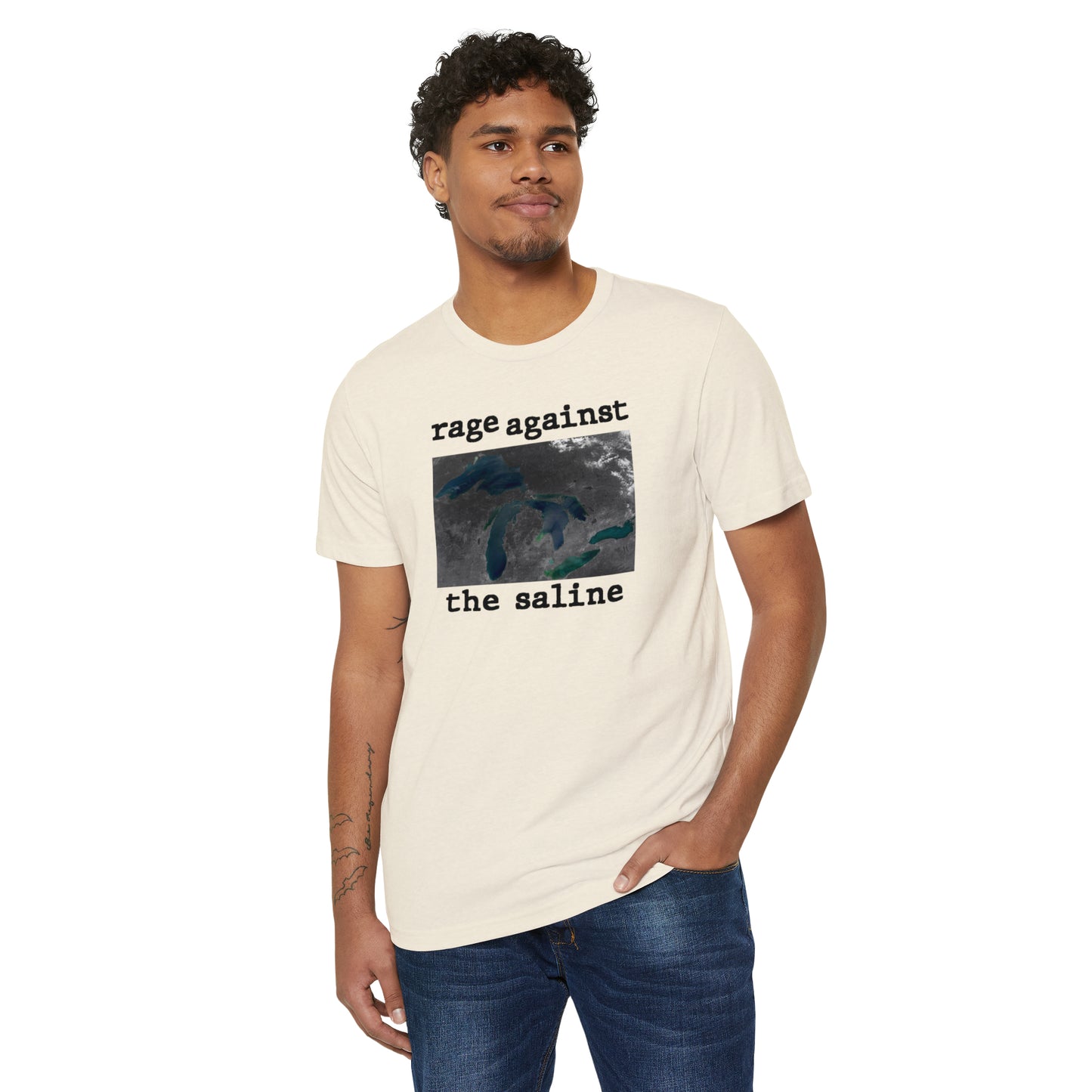 Great Lakes 'Rage Against The Saline' T-Shirt | Unisex Recycled Organic