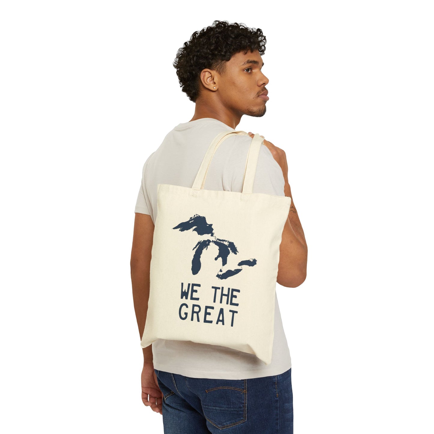 Great Lakes 'We The Great' Light Tote Bag | Navy