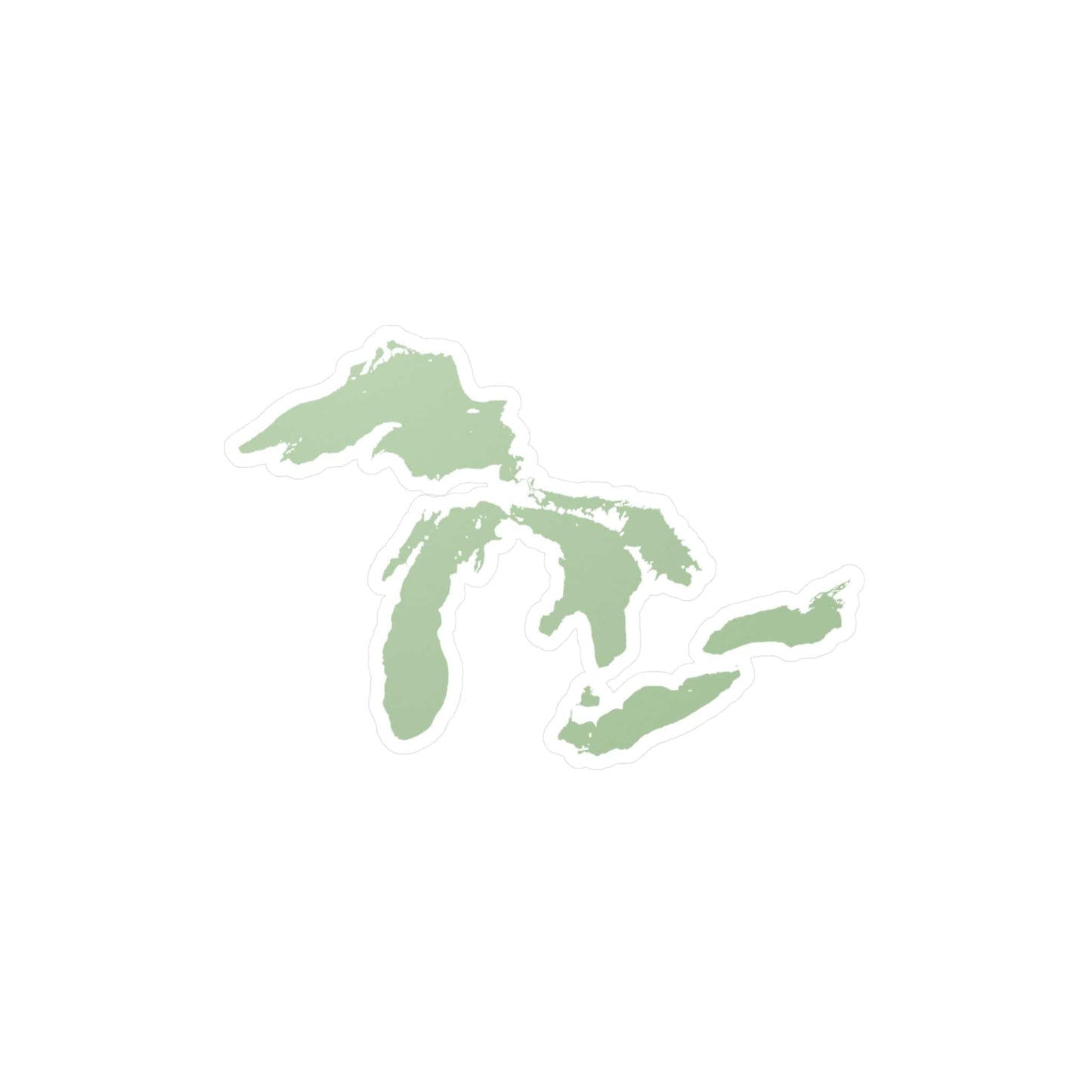 Great Lakes Kiss-Cut Windshield Decal | Tea Green